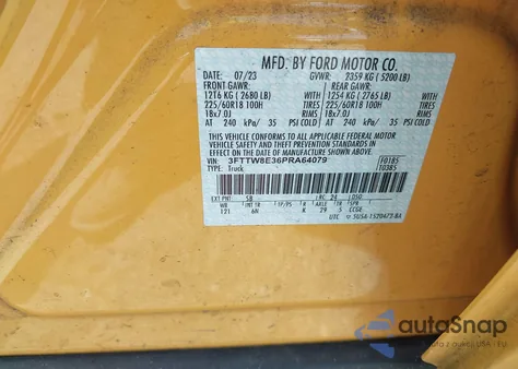 2023 Ford Maverick Lariat from USA, damaged, VIN 3FTTW8E36PRA64079